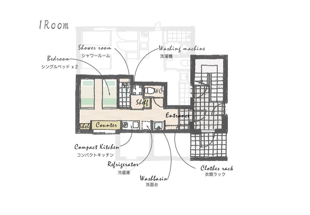 ANNEX ワンルーム 間取り