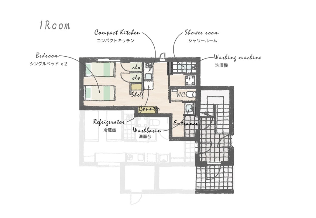 ANNEX ワンルーム 間取り